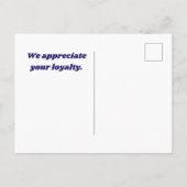 Carte Postale Remerciements aux clients de Business Blue (Dos)