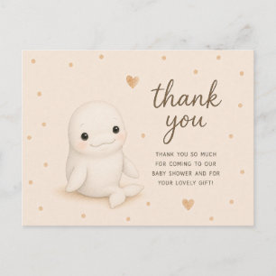 Carte Postale Remerciements Baby Shower Baleine Béluga Bébé