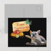 Carte Postale Remerciements Bouledogue français Bulldog français (Devant / Derrière)