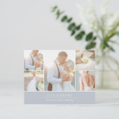 Carte Postale Remerciements Chic | Collage de photos de mariage  (Debout devant)