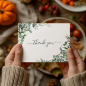 Carte Postale Remerciements de Baby Shower au Eucalyptus Aquarel