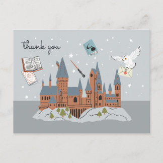 Carte Postale Remerciements de Baby Shower Château de Poudlard H