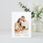 Carte Postale Remerciements de Baby Shower Typographie Minimalis (Debout devant)