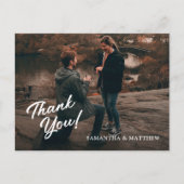 Carte Postale Remerciements de fête de fiançailles rustique mode (Devant)