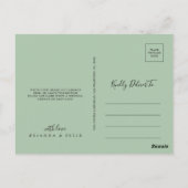 Carte Postale Remerciements de feuillage tropical géométrique do (Dos)