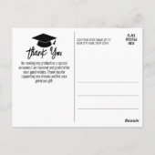 Carte Postale Remerciements de fin d'études avec photo - Script  (Dos)