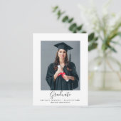 Carte Postale Remerciements de fin d'études avec photo simple (Debout devant)