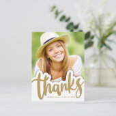 Carte Postale Remerciements de fin d'études | Design manuscrit s (Debout devant)