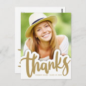 Carte Postale Remerciements de fin d'études | Design manuscrit s (Devant / Derrière)