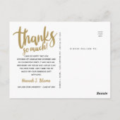 Carte Postale Remerciements de fin d'études | Design manuscrit s (Dos)