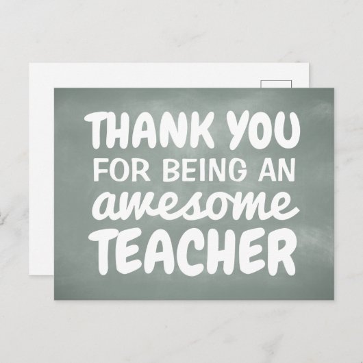Carte Postale Remerciements de l'enseignant merci tableau de bor