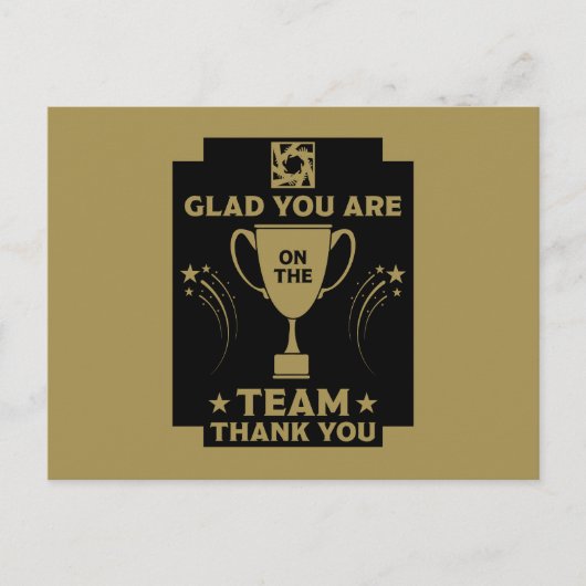 Carte Postale Remerciements de l'équipe d'entreprise (Devant)