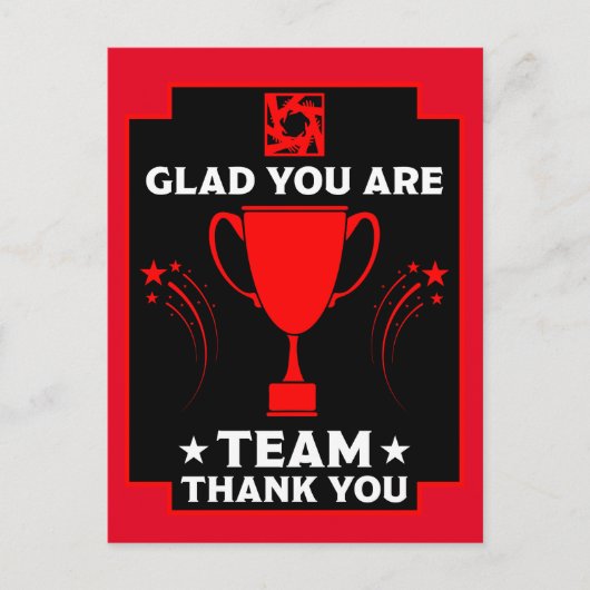 Carte Postale Remerciements de l'équipe d'entreprise (Devant)