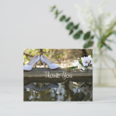 Carte Postale Remerciements de mariage blanc (Debout devant)