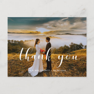 Carte Postale Remerciements de mariage chic & élégants