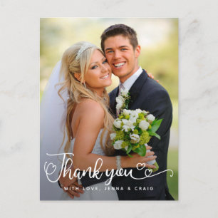 Carte Postale Remerciements de Mariage   Écriture Manuscrite sur