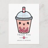 Carte Postale Remerciements de mariage floraux à l'aquarelle ve (Devant)