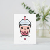 Carte Postale Remerciements de mariage floraux aquarelle vert e (Debout devant)