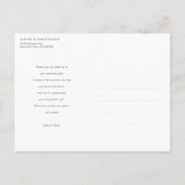 Carte Postale Remerciements de mariage modernes en or avec colla (Dos)