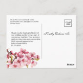 Carte Postale Remerciements de mariage personnalisés avec photo (Dos)