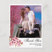 Carte Postale Remerciements de mariage personnalisés avec photo (Devant)