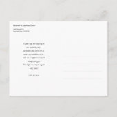 Carte Postale Remerciements de mariage personnalisés avec photo  (Dos)