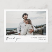 Carte Postale Remerciements de mariage personnalisés avec photo  (Devant)