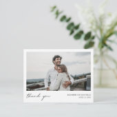 Carte Postale Remerciements de mariage personnalisés avec photo  (Debout devant)