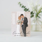 Carte Postale Remerciements de photo de mariage en calligraphie  (Debout devant)