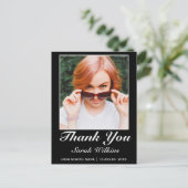 Carte Postale Remerciements de photo de remise de diplôme minima (Debout devant)