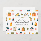Carte Postale Remerciements de référence immobilière Maisons (Devant / Derrière)