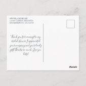 Carte Postale Remerciements de Remise de Cadeaux de Mariage au E (Dos)