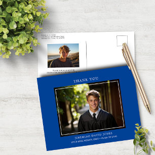 Carte Postale Remerciements de remise de diplôme avec photo simp