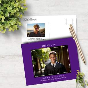 Carte Postale Remerciements de remise de diplôme simple moderne