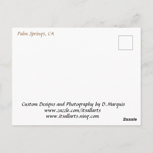 CARTE POSTALE REMERCIEMENTS DU DÉSERT #1 POSTCARD (Dos)