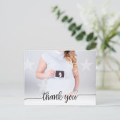 Carte postale remerciements entièrement photo avec (Debout devant)
