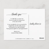 Carte postale remerciements entièrement photo avec (Dos)