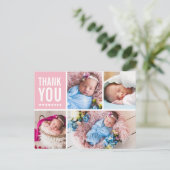 Carte Postale Remerciements et annonce de naissance en collage p (Debout devant)