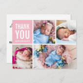 Carte Postale Remerciements et annonce de naissance en collage p (Devant / Derrière)