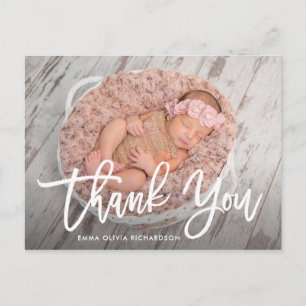 Carte Postale Remerciements   Faire-part de naissance photo de s