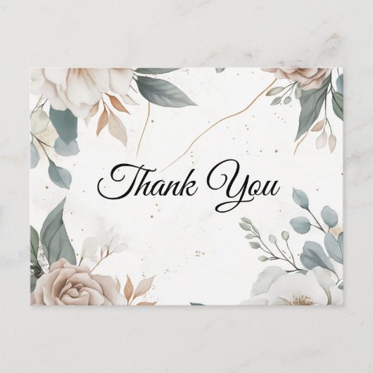 Carte Postale Remerciements Floraux (Devant)