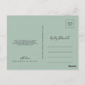 Carte Postale Remerciements Floraux Élégants et Délicats d'Autom (Dos)