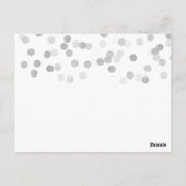 Carte Postale Remerciements Note Faux Parties scintillant Foil A (Dos)