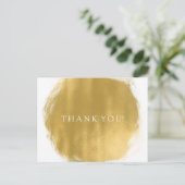 Carte Postale Remerciements Note Gold Paint Look (Debout devant)