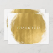 Carte Postale Remerciements Note Gold Paint Look (Devant / Derrière)