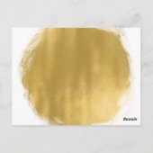 Carte Postale Remerciements Note Gold Paint Look (Dos)