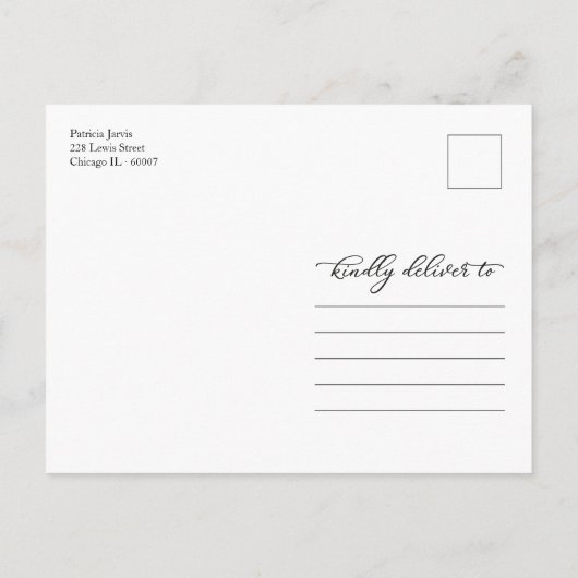 Carte Postale Remerciements pour Baby Shower automnal sur le thè (Dos)