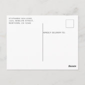 Carte Postale Remerciements pour Baby Shower Fleuris Aquarelle (Dos)