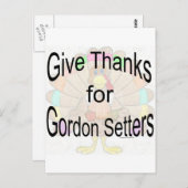 Carte Postale Remerciements pour Gordon Setters (Devant / Derrière)