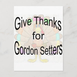 Carte Postale Remerciements pour Gordon Setters